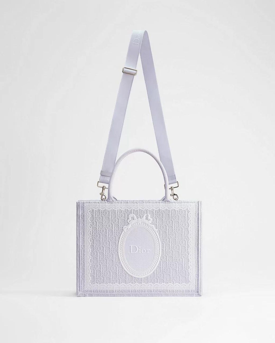 Dior Gray Medium Book Tote With Strap