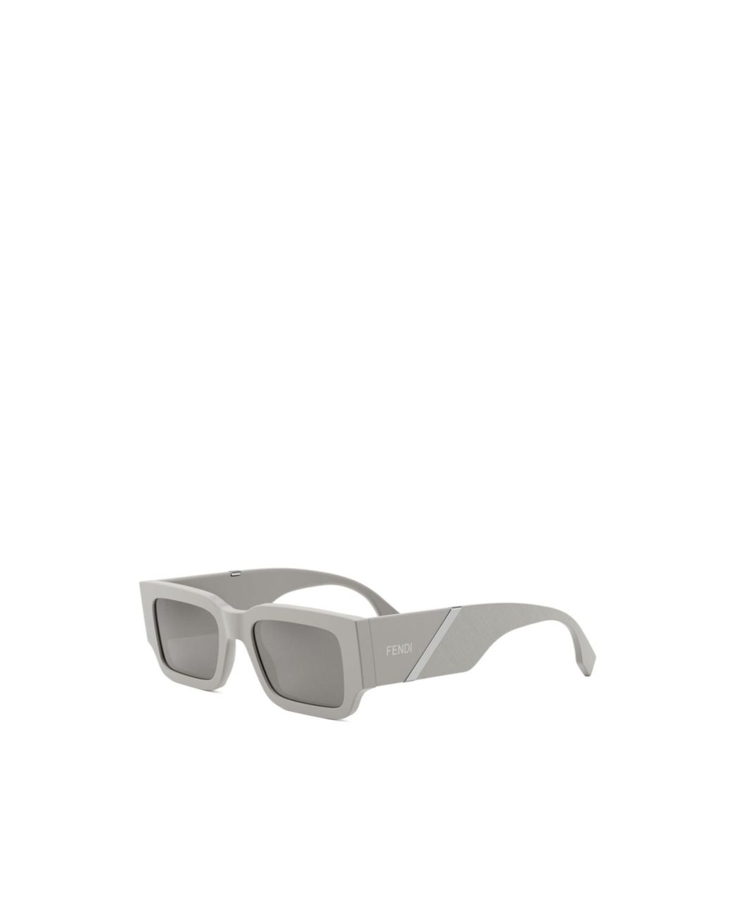 Fendi White Geometric Sunglasses for men