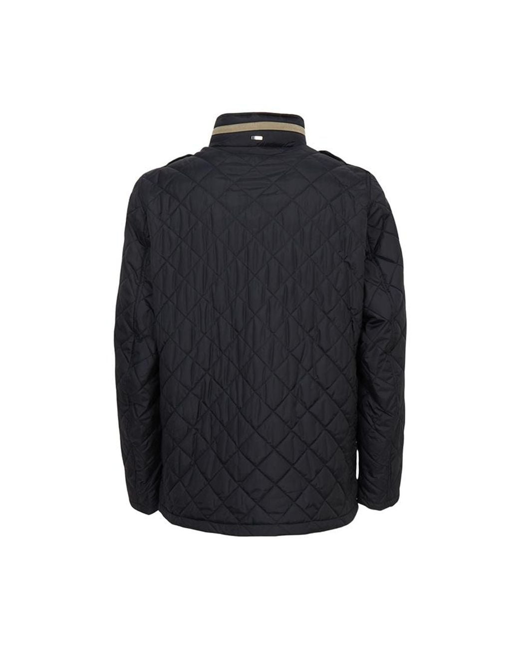 Herno Blue Turtleneck Cotton Jacket for men
