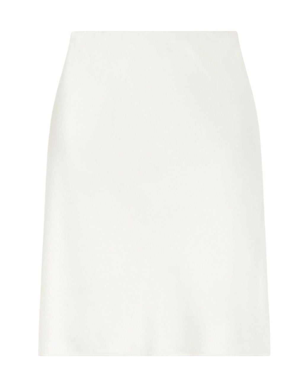 Leset White Barb Satin Midi Skirt