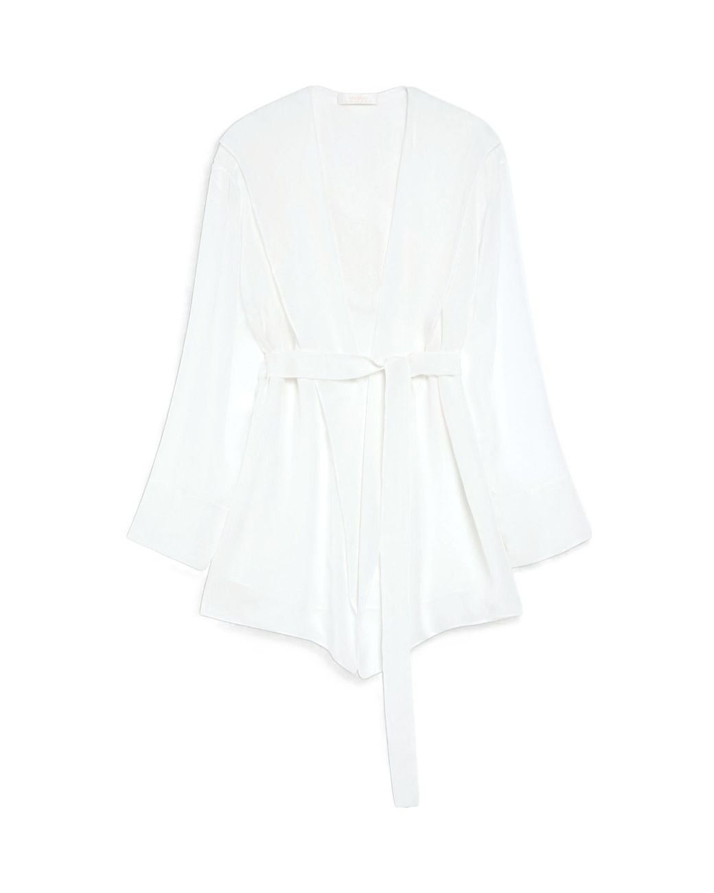 Max Mara White Hooded Chiffon Jacket