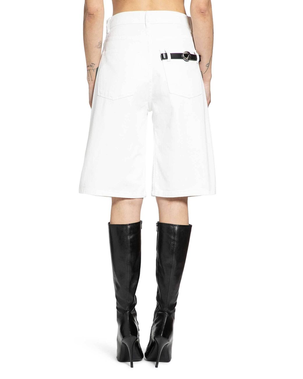 Coperni White Denim Bermuda Shorts