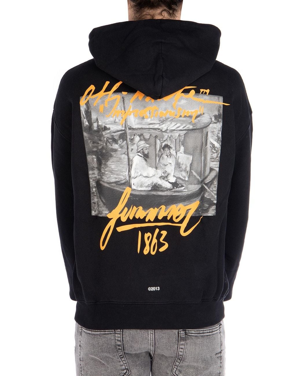 Off-White c/o Virgil Abloh Black Hooded Sweater for men