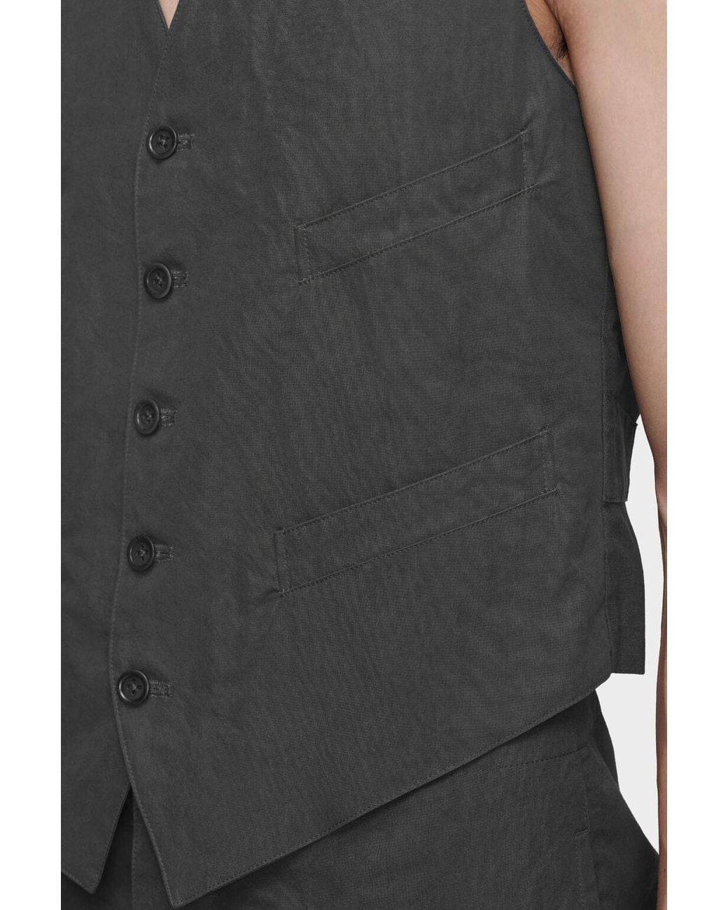 Maison Margiela Black Buttoned Vest Jacket for men