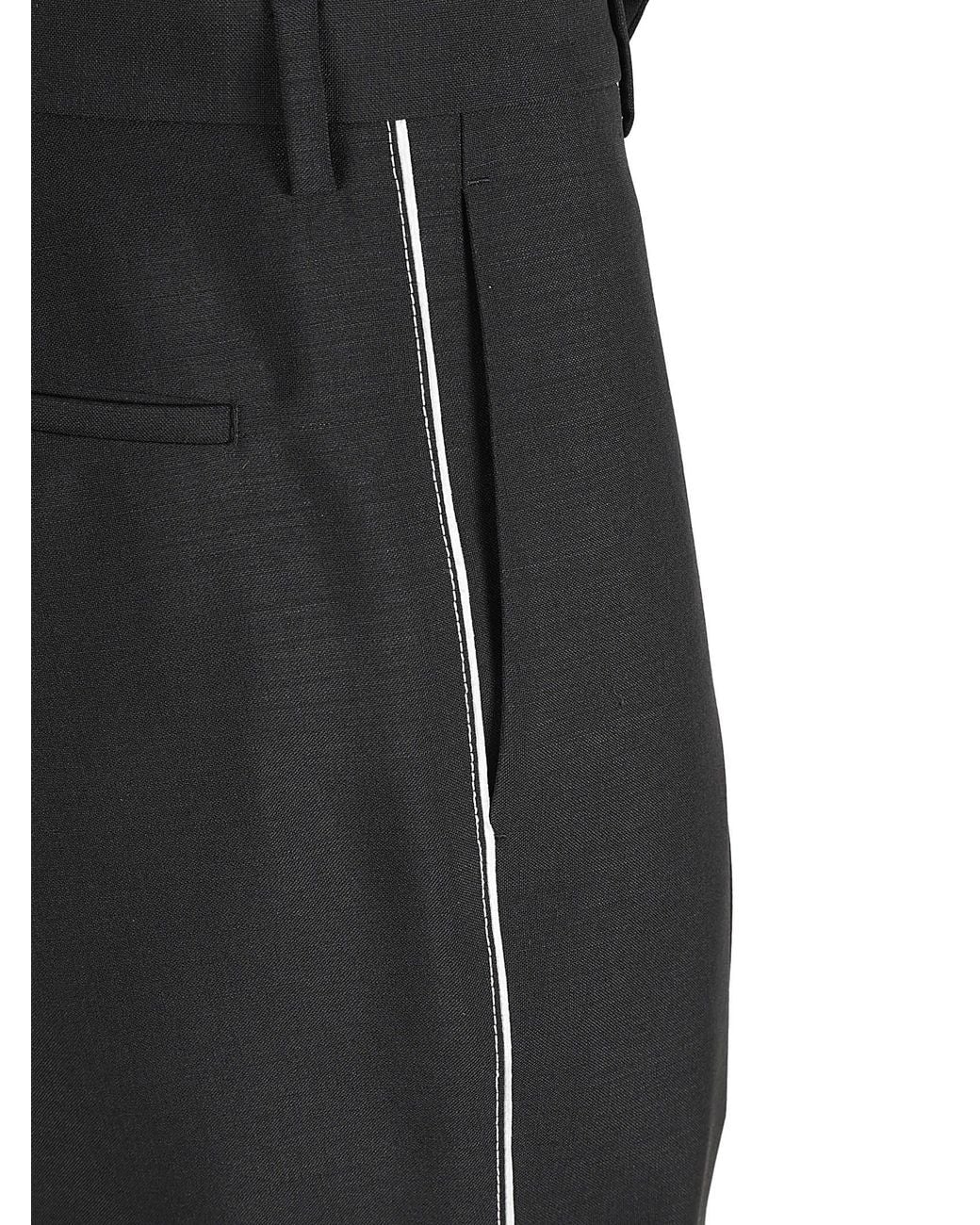 Prada Black Straight Casual Pants for men