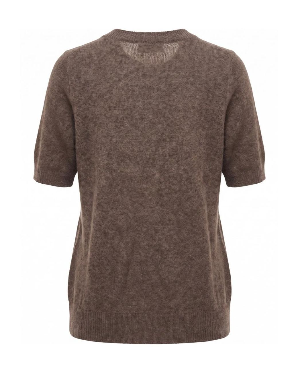P.A.R.O.S.H. Brown Short-Sleeve Knitted T-Shirt
