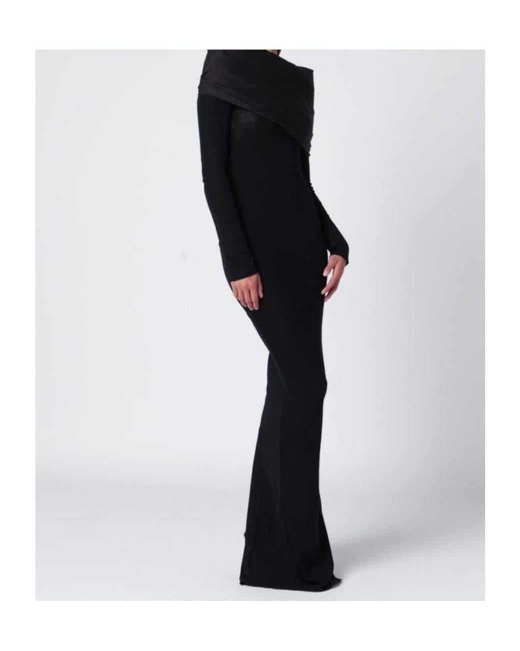 Entire studios Black Draped Neck Dress