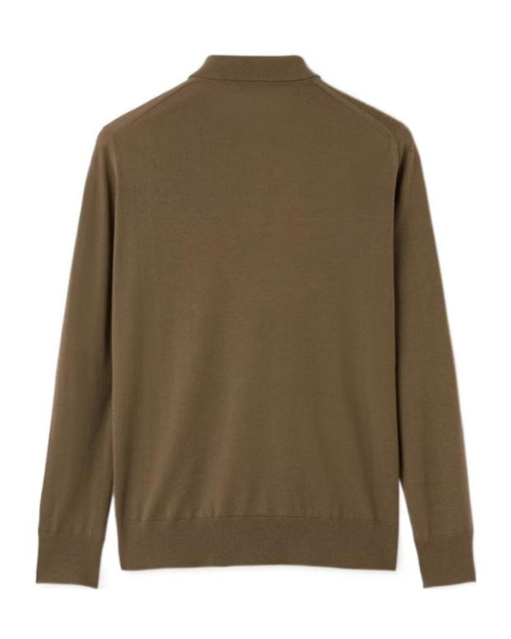 Loro Piana Green Long-Sleeve Polo-Collar Sweater for men