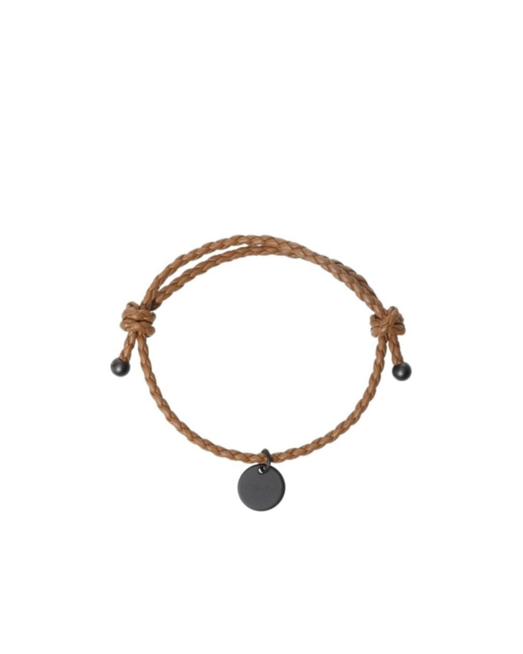 Bottega Veneta Metallic Braided Knot Bracelet