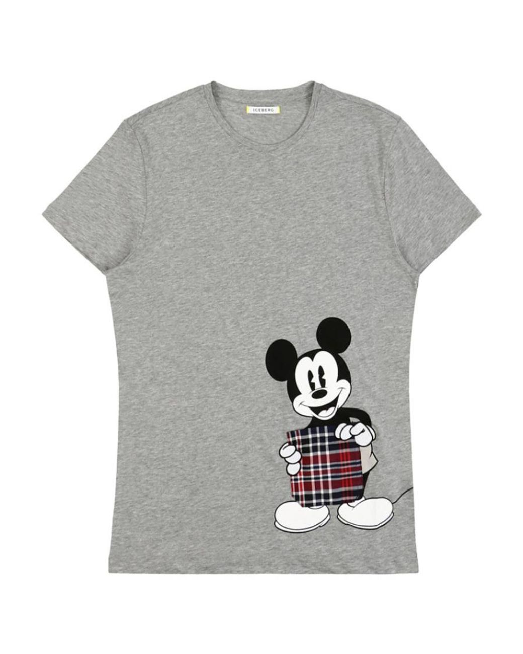 Iceberg Gray Printed T-Shirt for men