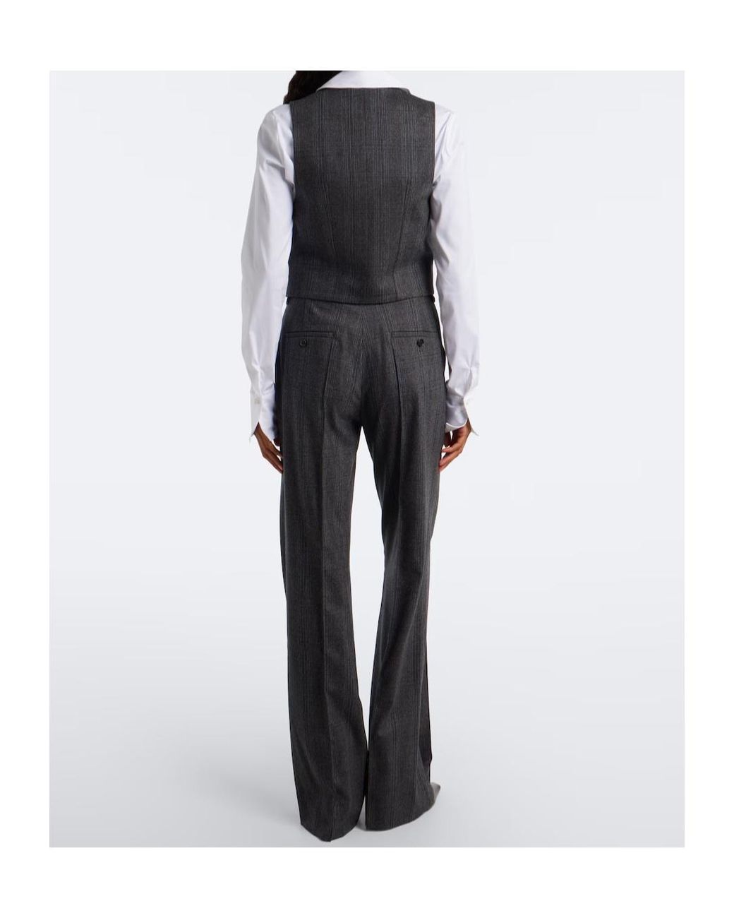 Nili Lotan Gray Etoile Wide-Leg Casual Trousers