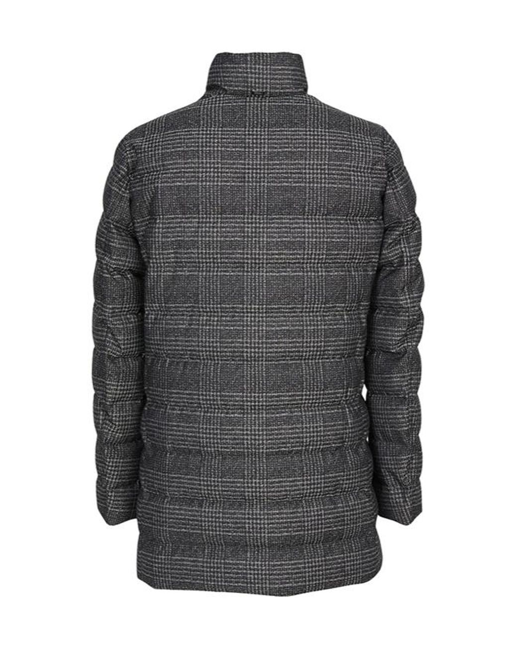 Herno Gray Long-Sleeved Down Jacket for men
