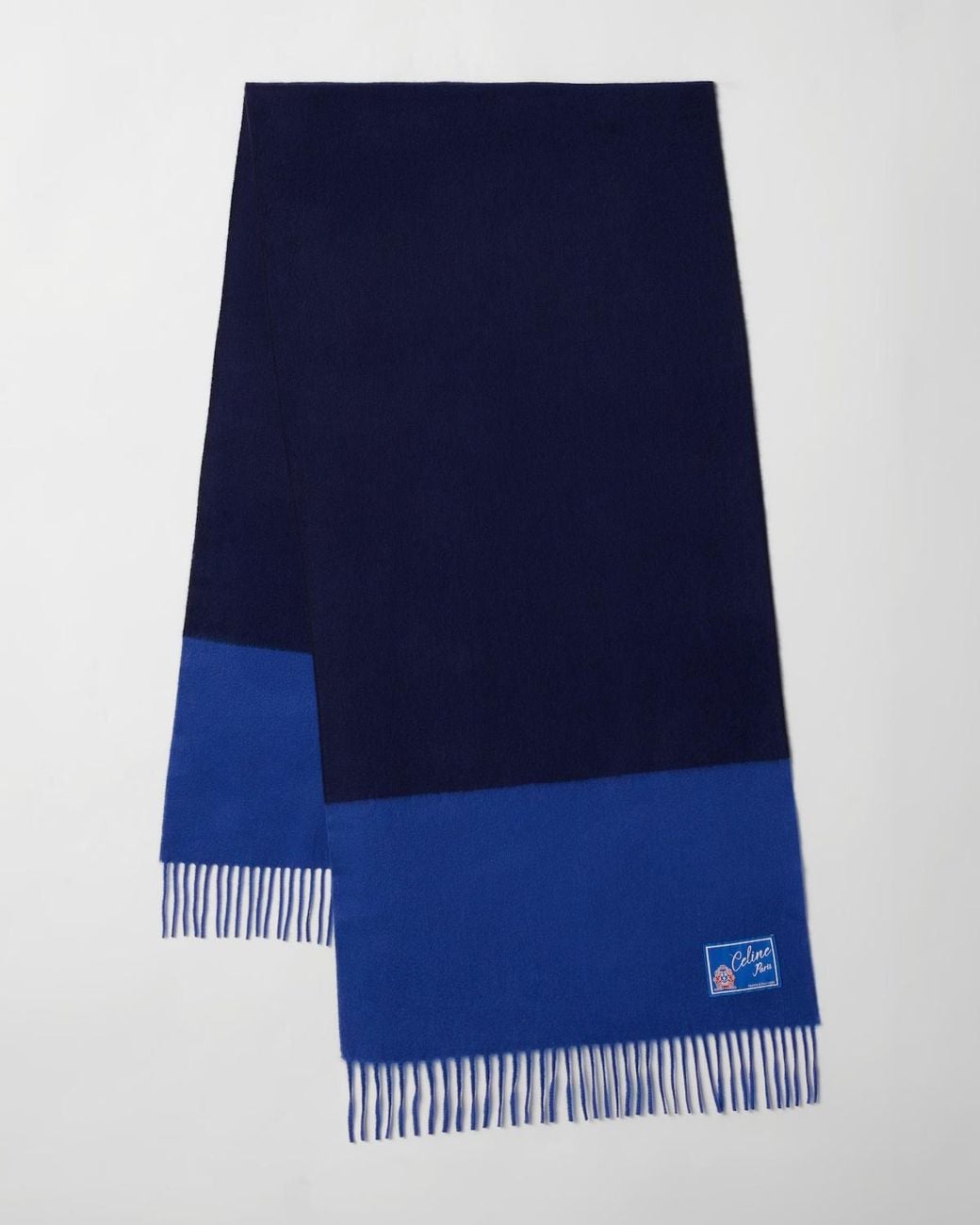 Céline Blue Bicolor Cashmere Scarf