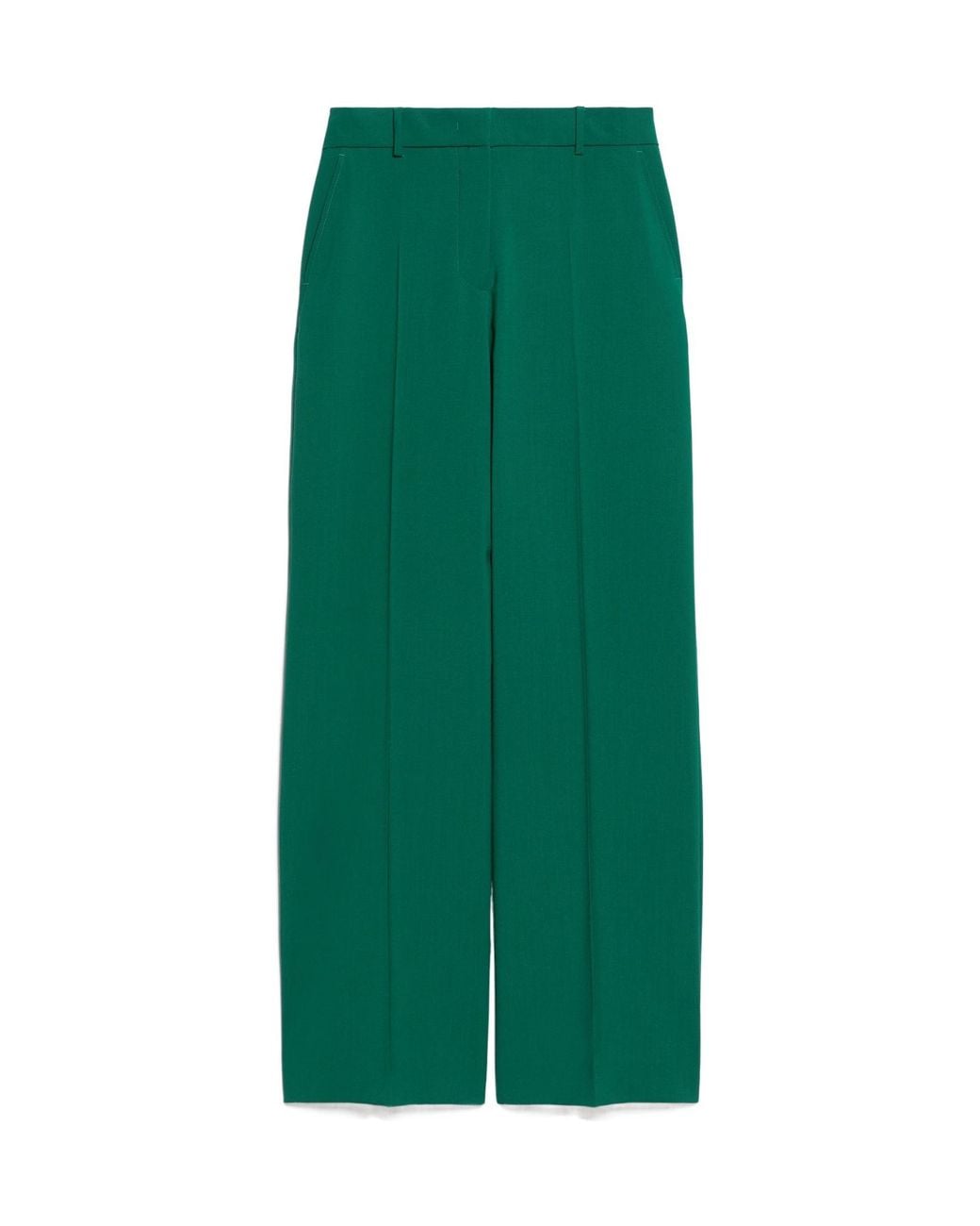 Weekend by Maxmara Green Pleated Straight Leg Pants