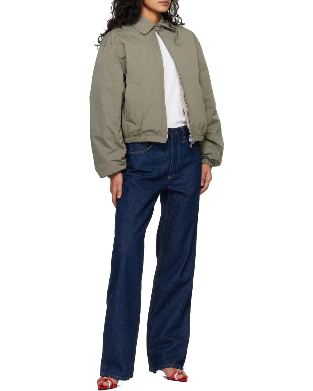 Agolde Blue Wide-Leg High-Waist Jeans