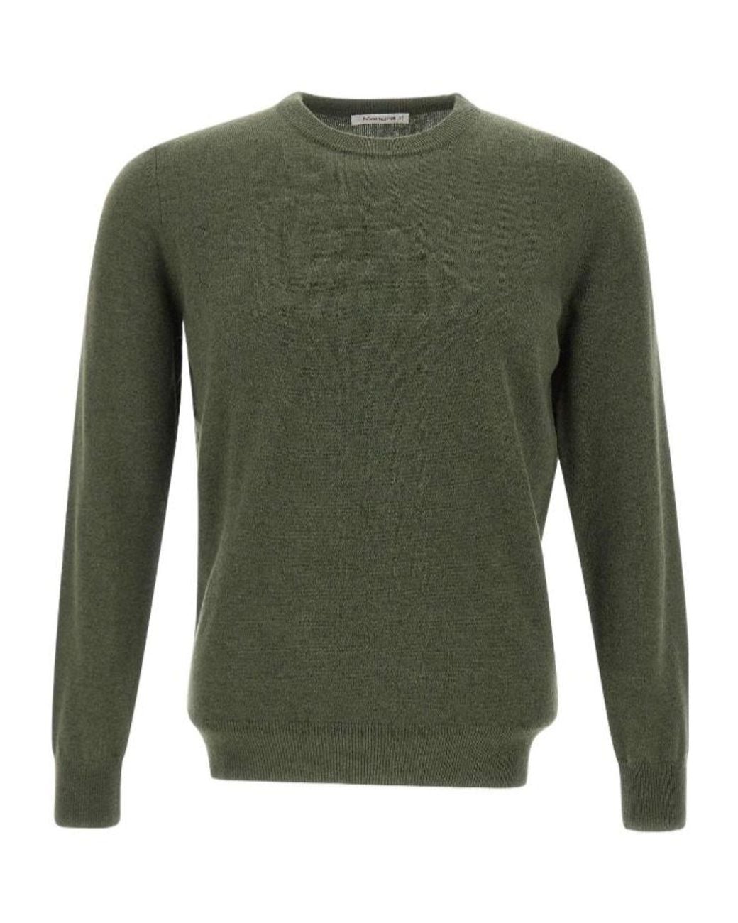 Kangra Cashmere Green Kangra Crewneck Knitted Jumper for men