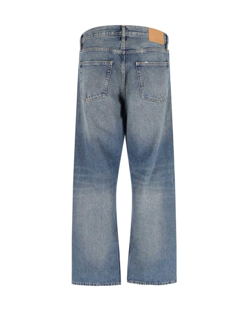 sunflower Blue Logo Patch Wide-Leg Jeans for men