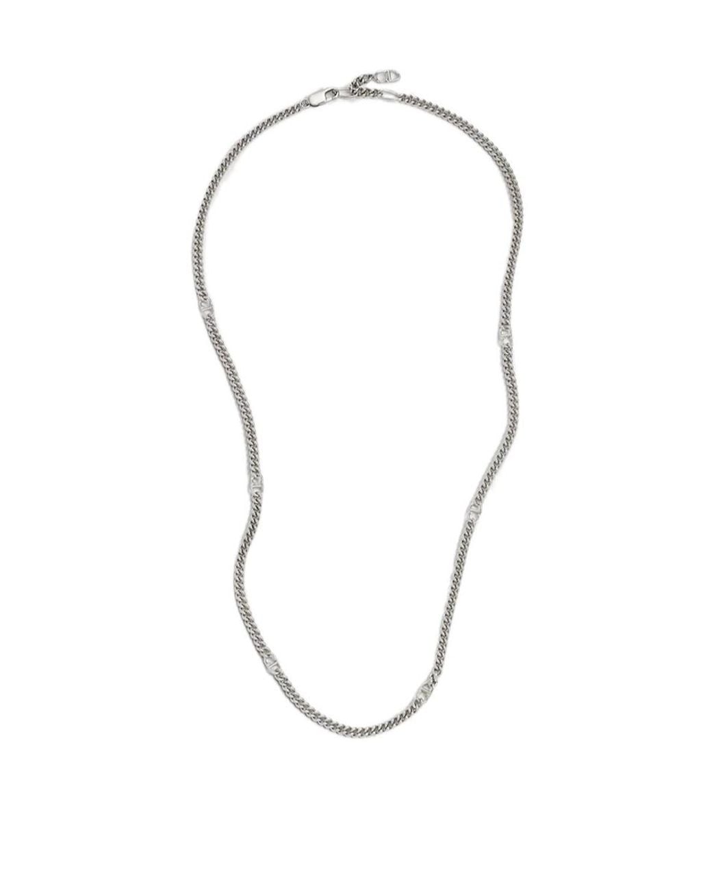 Dior Multicolor Cd Icon Thin Chain Link Necklace for men