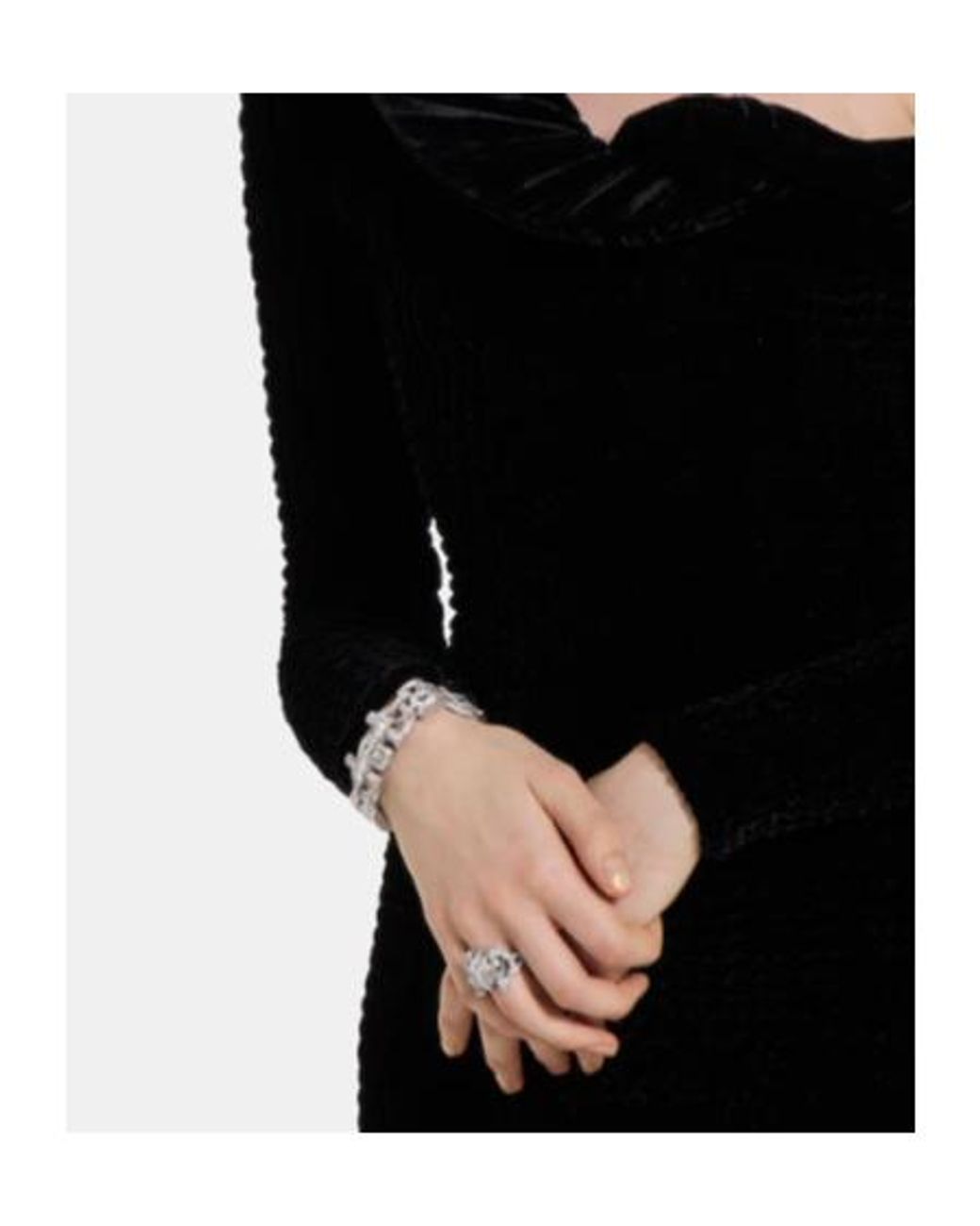 Gucci White Staffa Crystal Bracelet