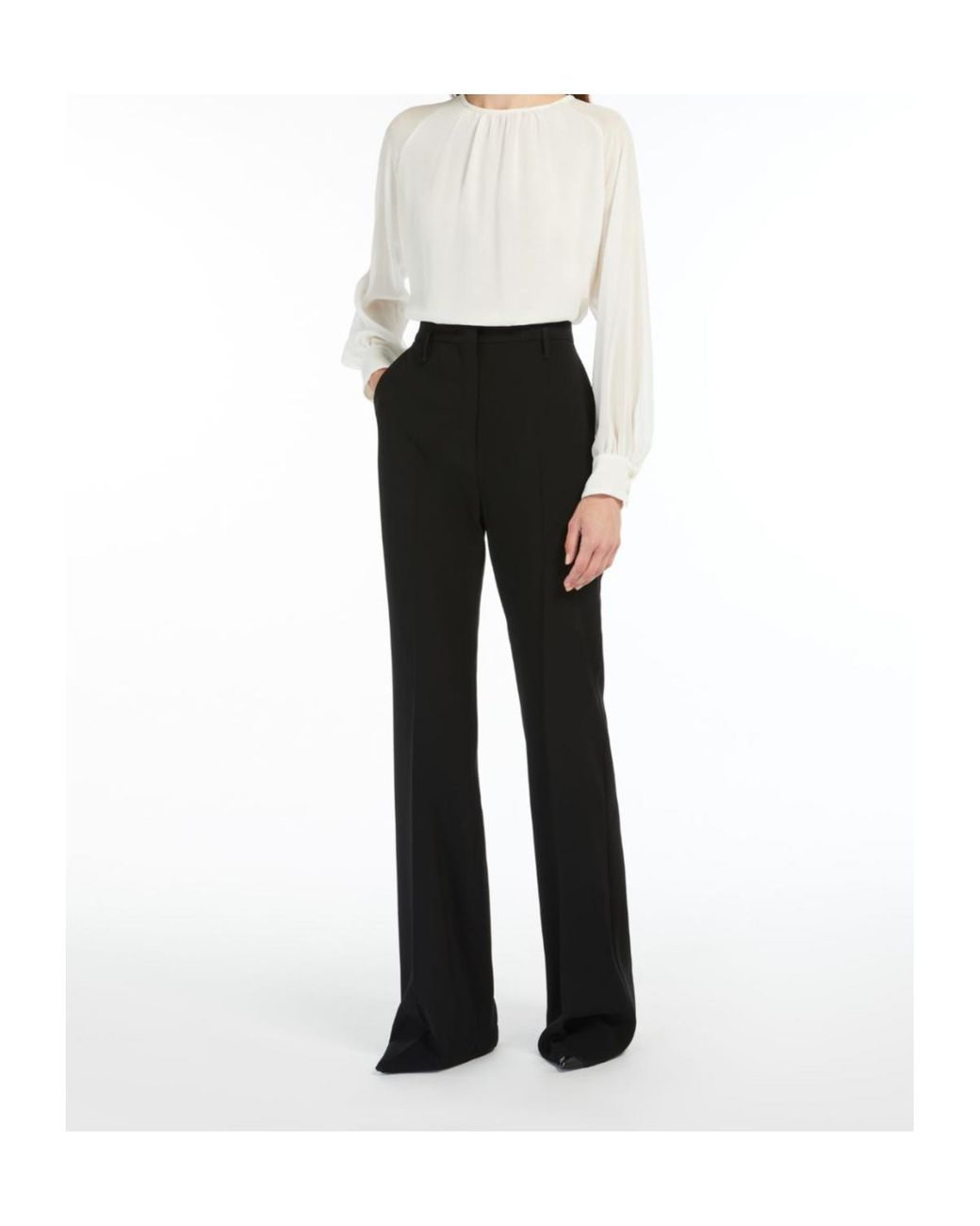 Max Mara Black Studio Alabama Flared Trousers