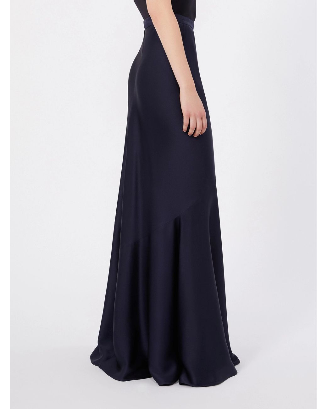 Max Mara Blue Studio Mseacerbo Maxi Satin Skirt