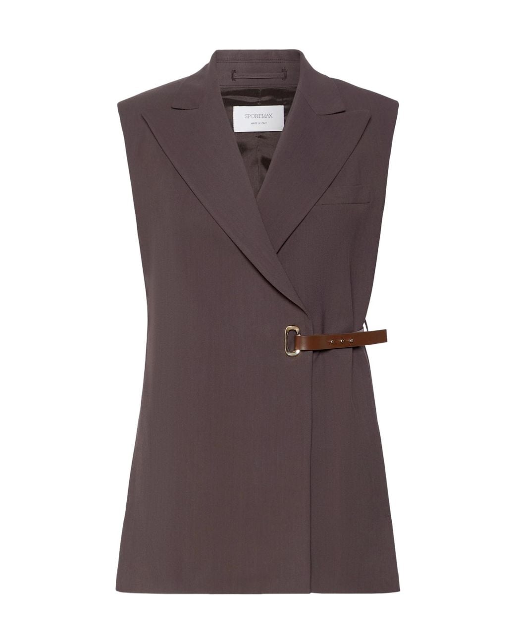 Sportmax Brown Spxgettone Spxgettone Sleeveless Blazer