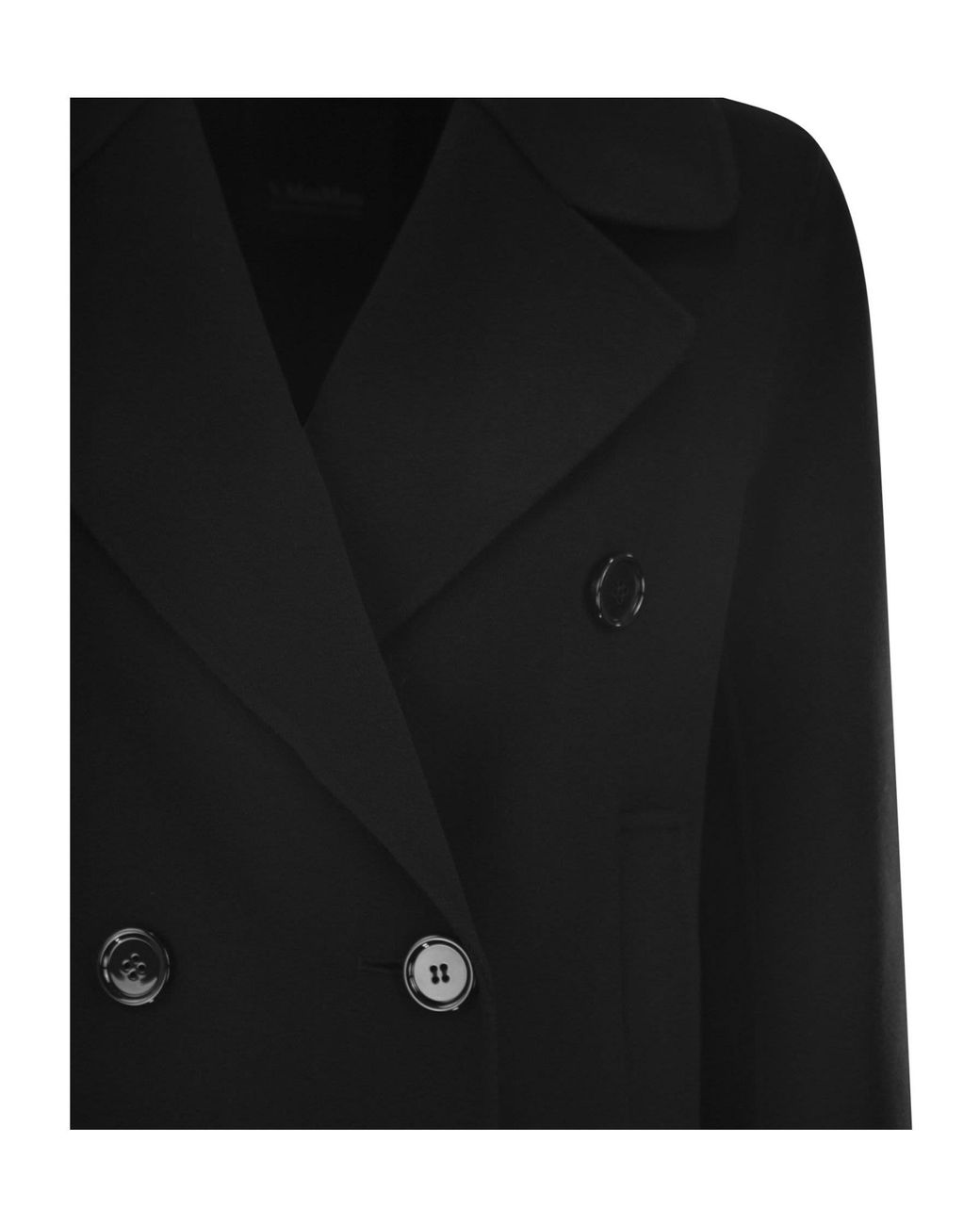 Max Mara Black 'S Custodi Double Breasted Coat