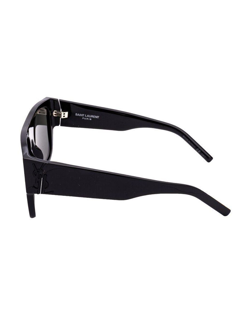 Saint Laurent Gray Logo Sunglasses for men