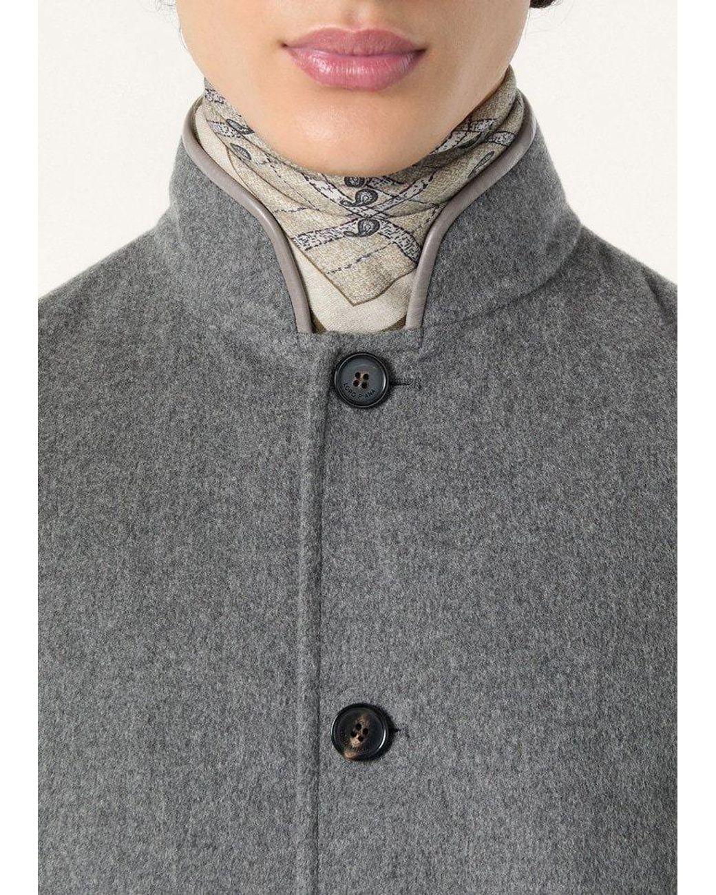 Loro Piana Gray Button-Up Jacket for men