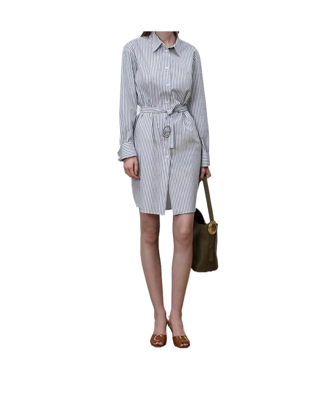 Dior Blue Short Belted Shirtdress
