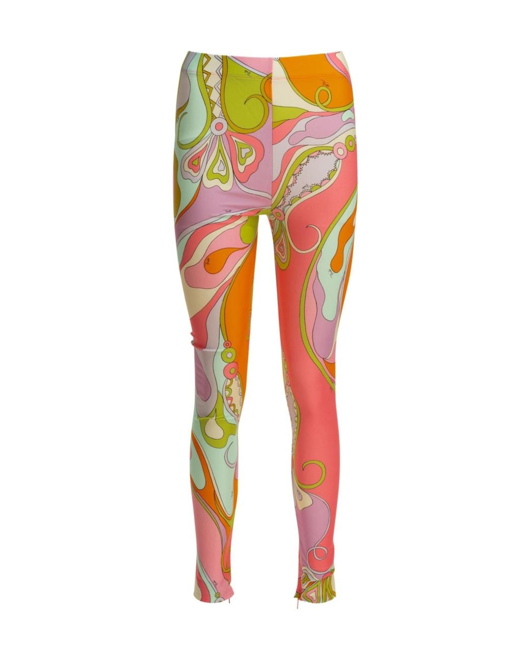 Emilio Pucci Red Pucci Orchidee Printed Leggings