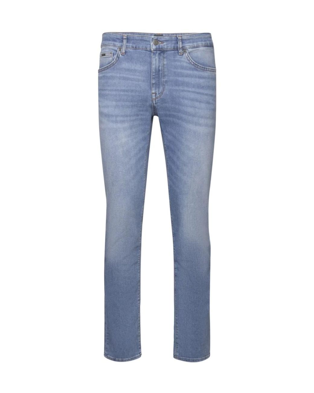 Boss Blue Belt-Loop Jeans for men