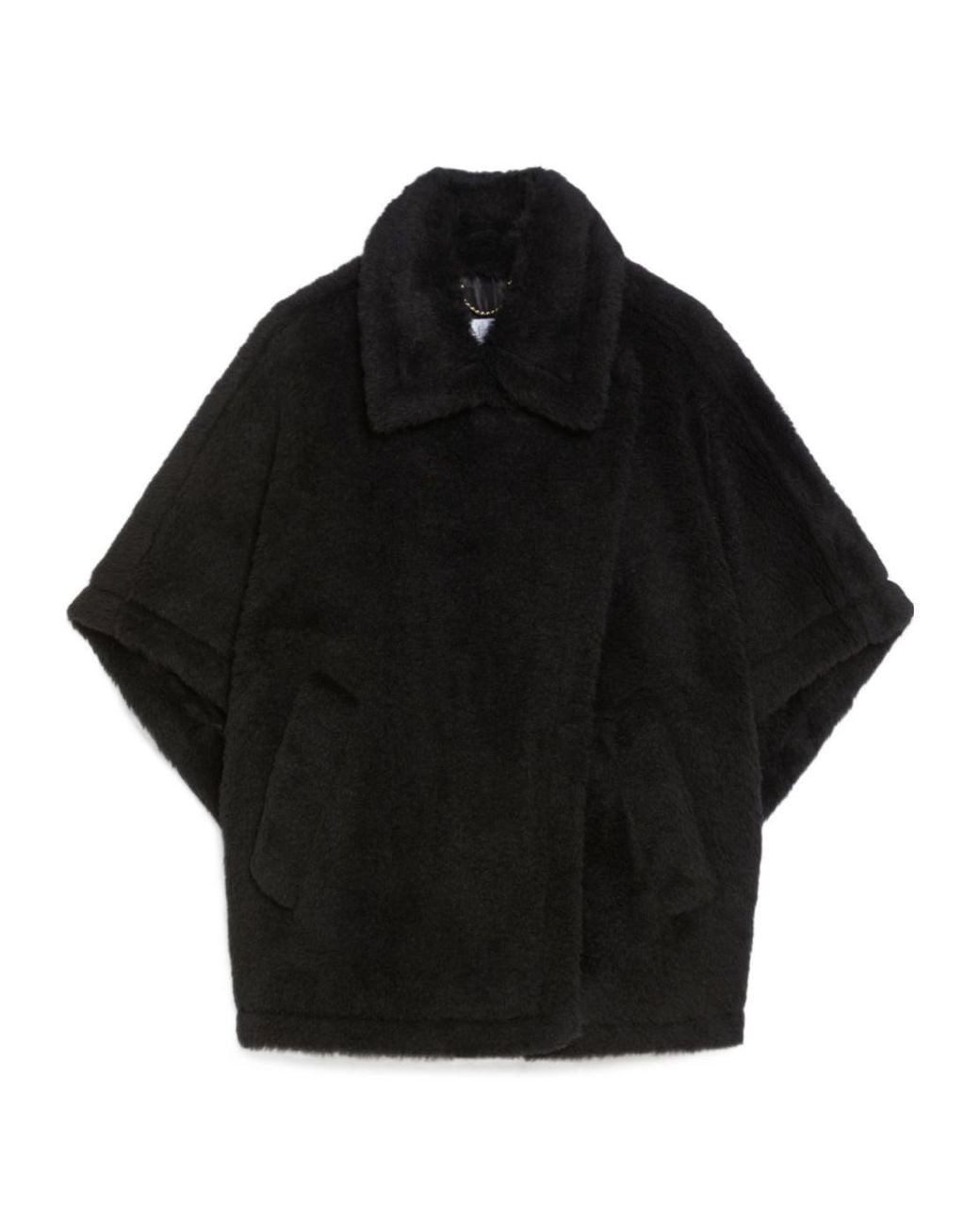 Max Mara Black Teddy Cape