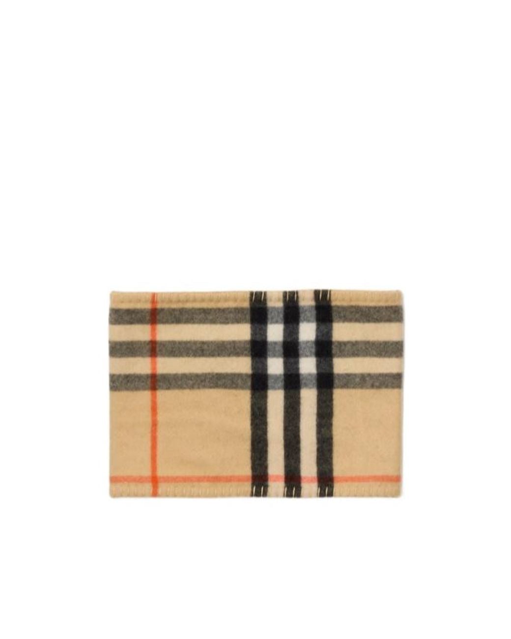Burberry Natural Checked Stitched-Edge Snood