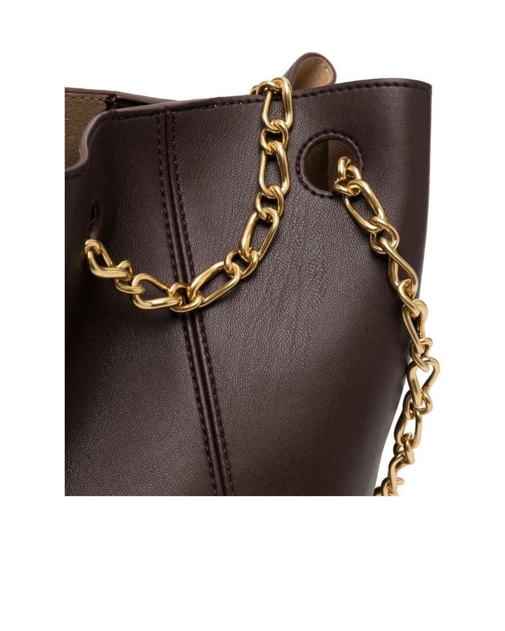 Nanushka Brown Chain Linked Open-Top Tote Bag