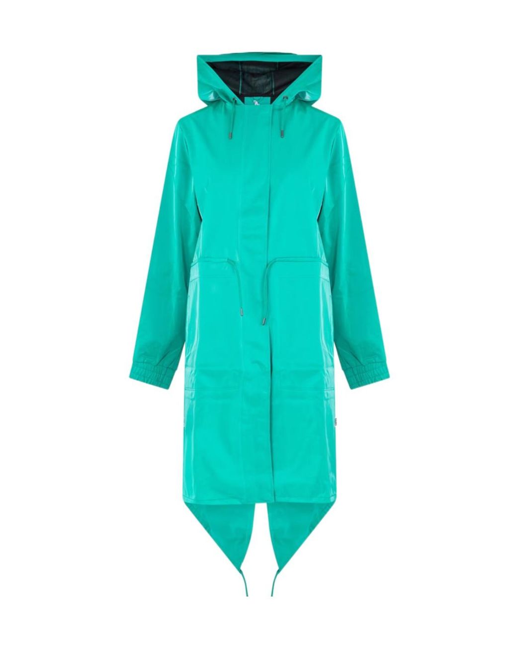Rains Blue Long-Sleeved Parka