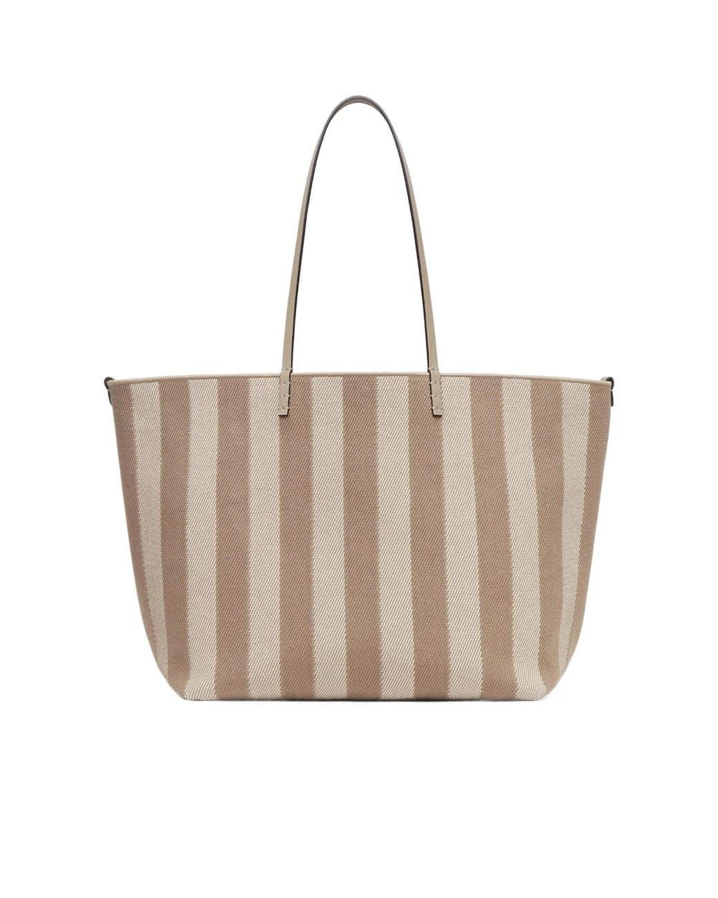Fendi Natural Roll Striped Large Reversible Tote Bag