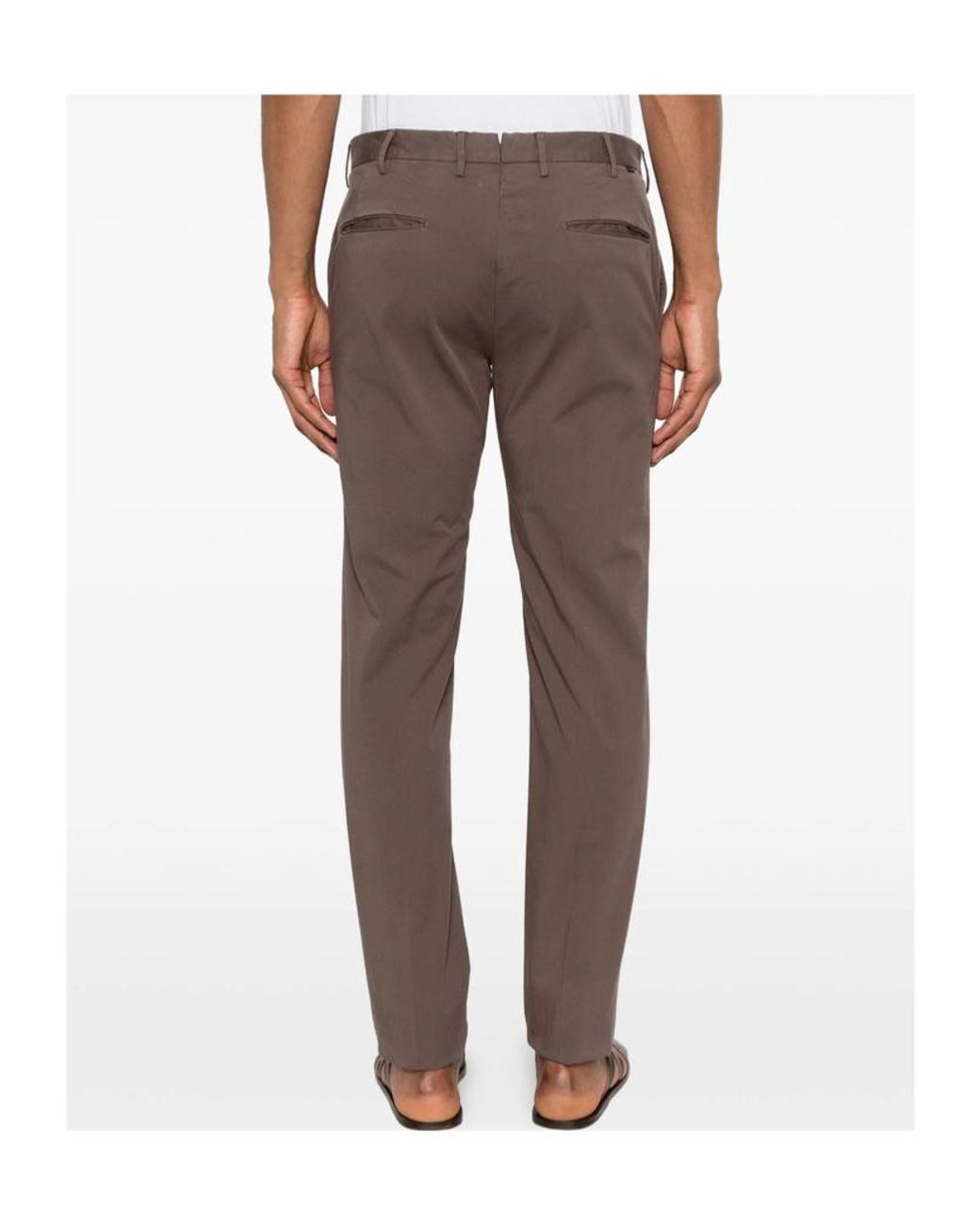 Incotex Brown Pattern 30 Slim Fit Pants for men