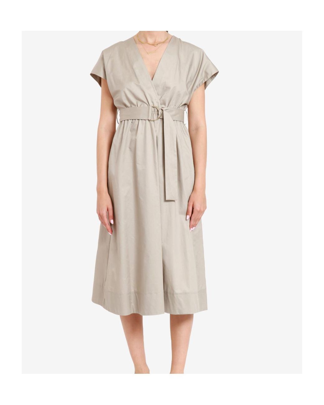 Kaos Natural V-Neck Dress