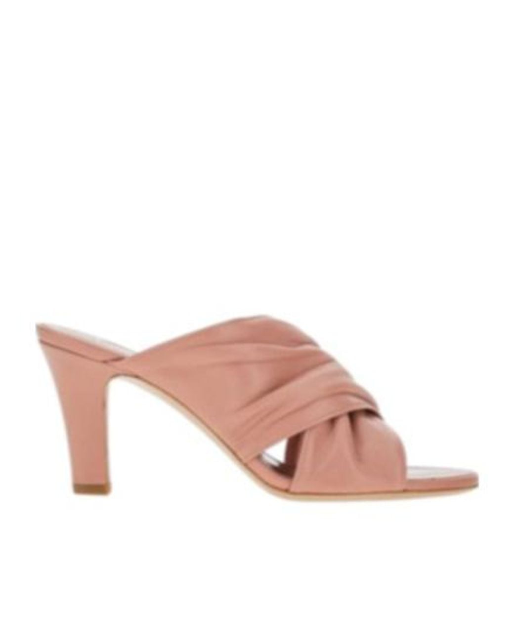 Paris Texas Pink Maria Ruched Mules