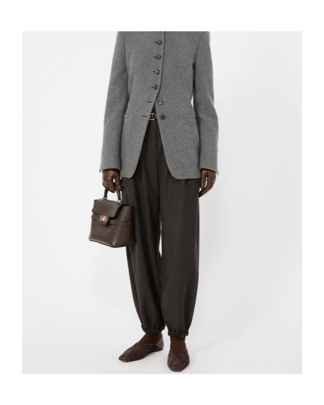 Max Mara Black Mxmpergola Pleated Flannel Trousers