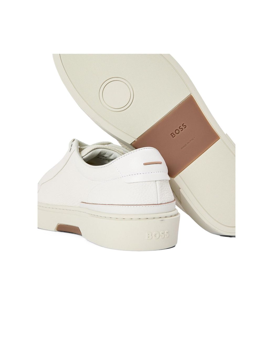 Boss White Low-Top Casual Shoes for men