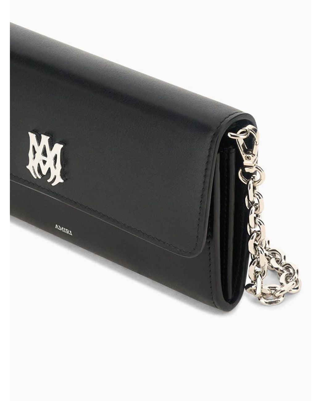 Amiri Black Logo Chain Wallet
