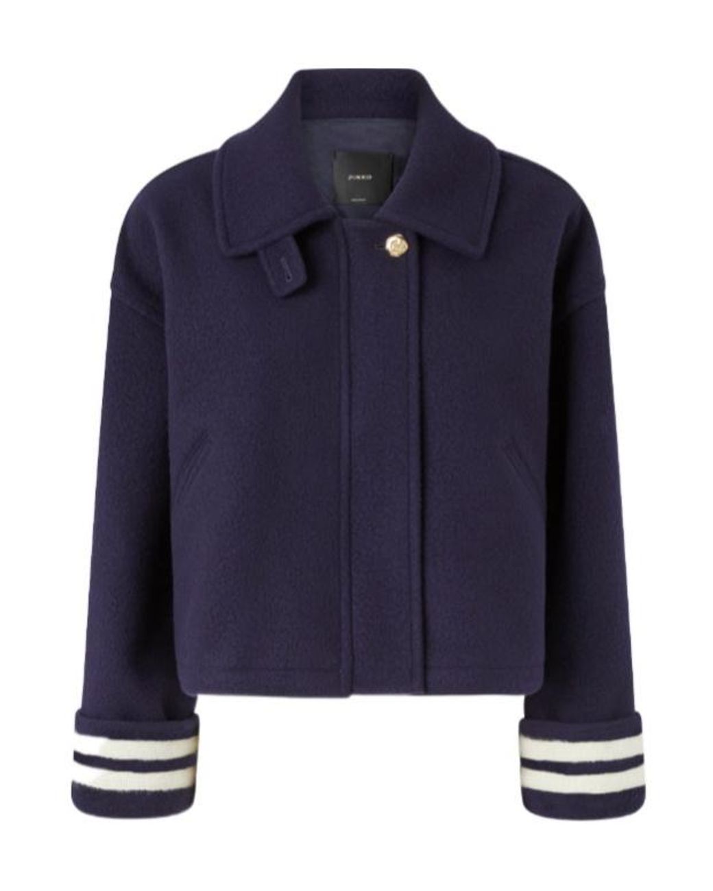 Pinko Blue Short Cloth Pea Coat