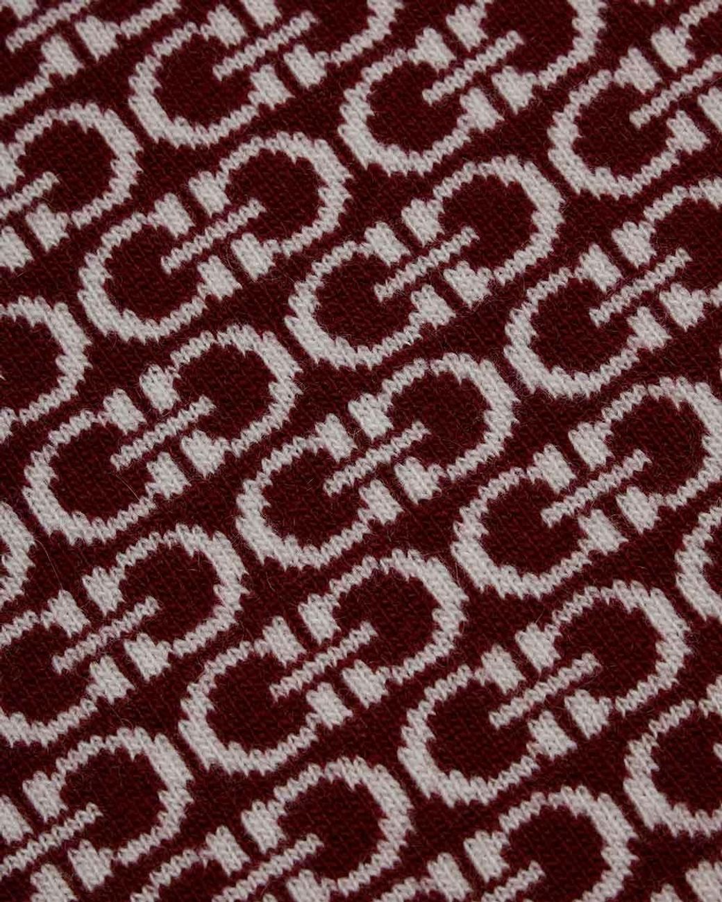 Ferragamo Purple Logo Knit Scarf