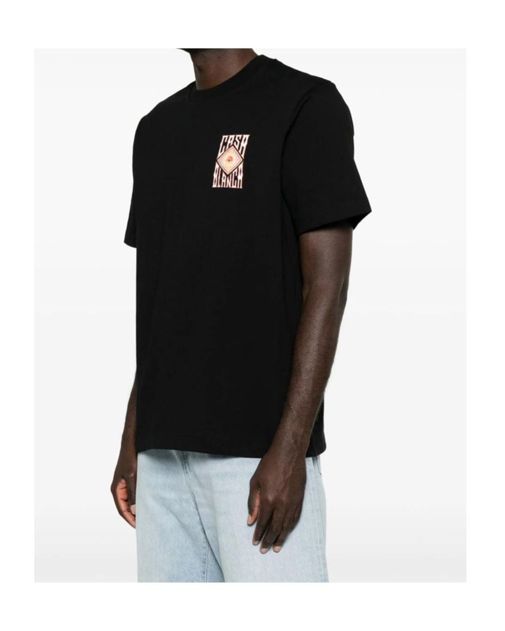 Casablanca Black Chestgraphic Shortsleeve Tee for men