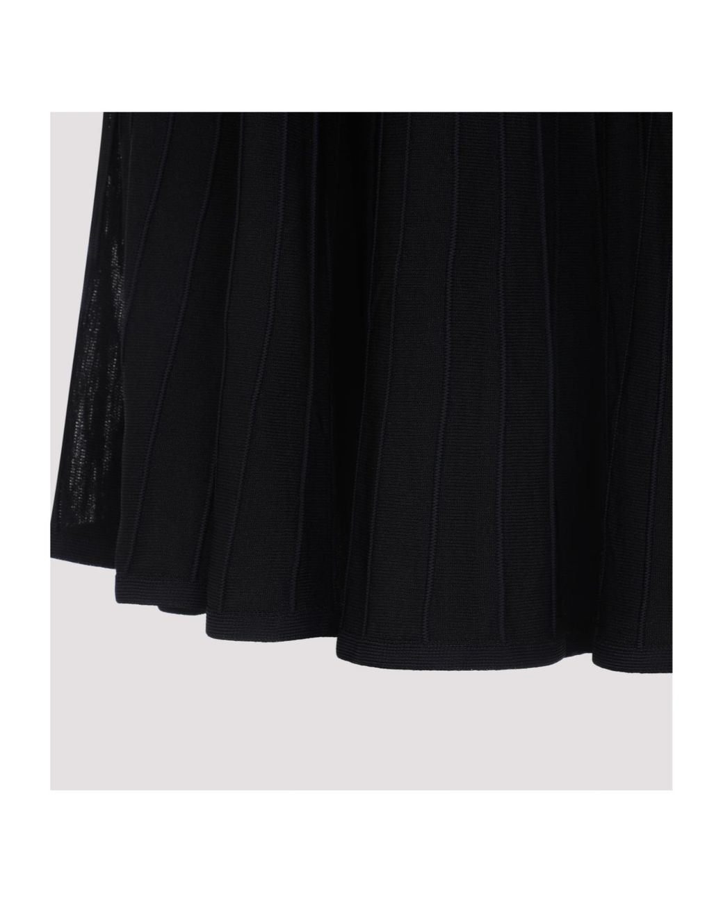 Ralph Lauren Black Celia Pleated Midi Skirt