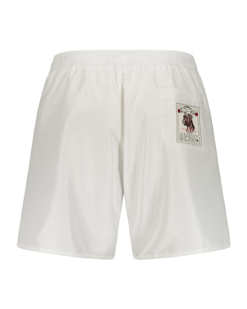 Iceberg White Social Club Logo Swim Shorts for men