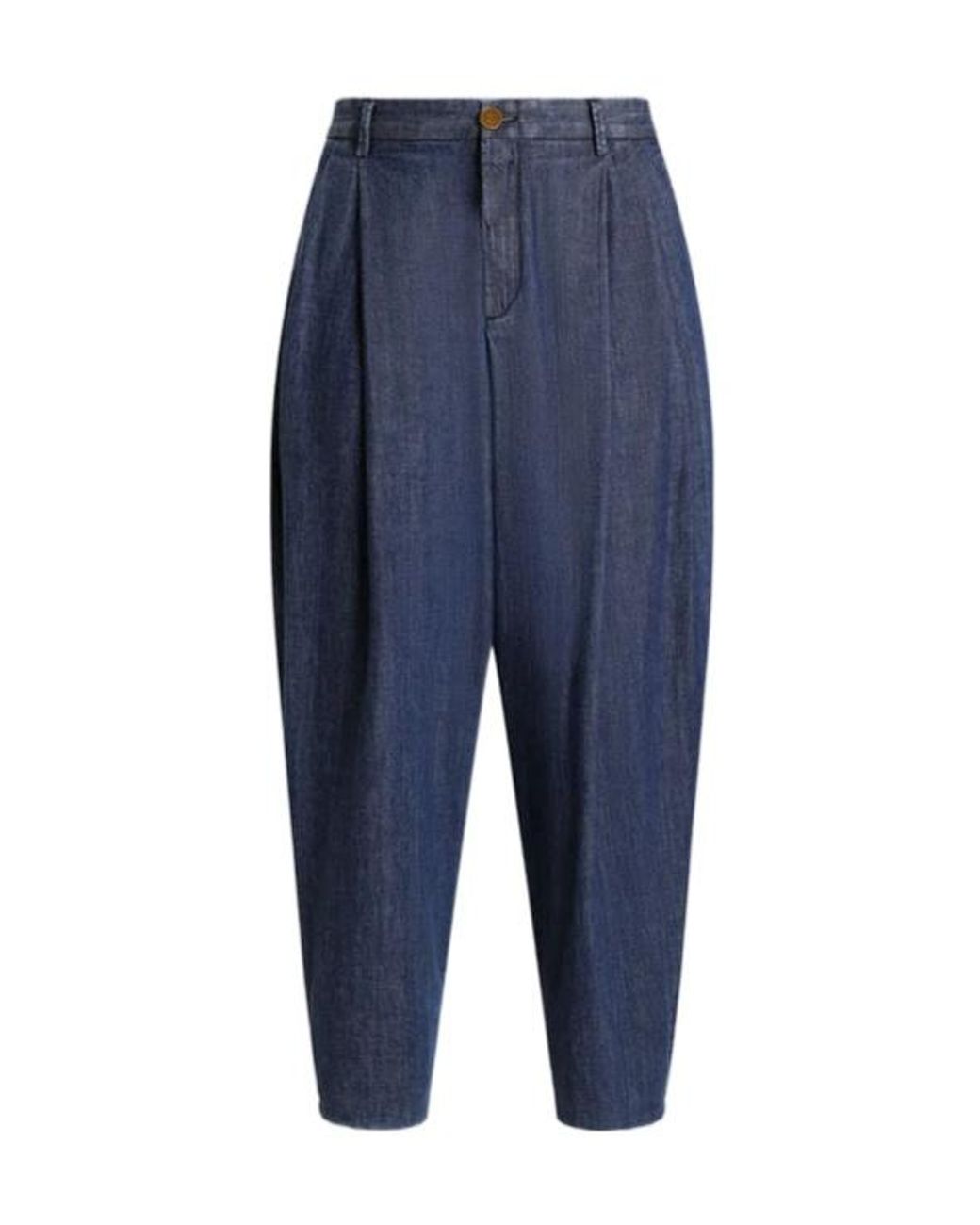 Dolce & Gabbana Blue Pleated Jeans for men