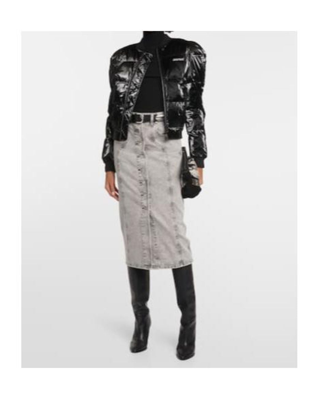 Isabel Marant Black Cody Coated Puffer Jacket